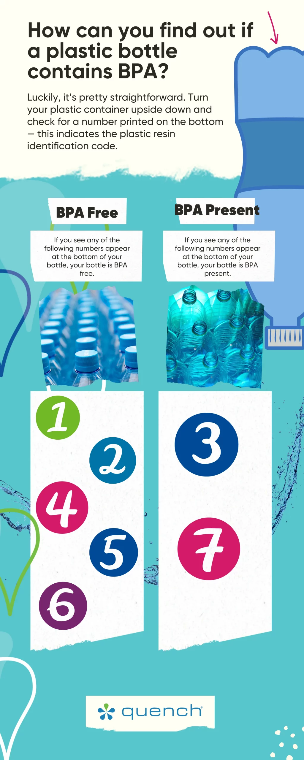 Infographic how to find out if a plastic bottle contains BPA