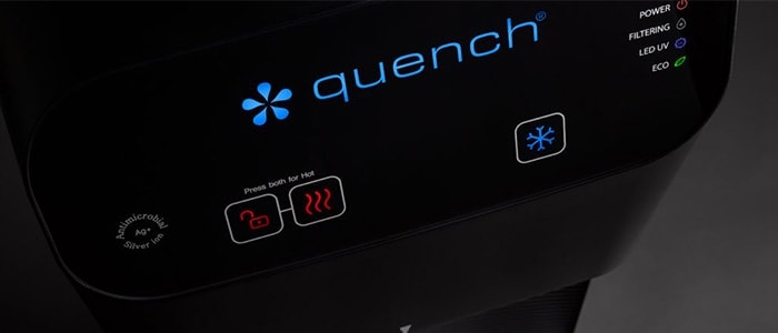 Top-down view of the Quench Q7 touchless filtered water cooler