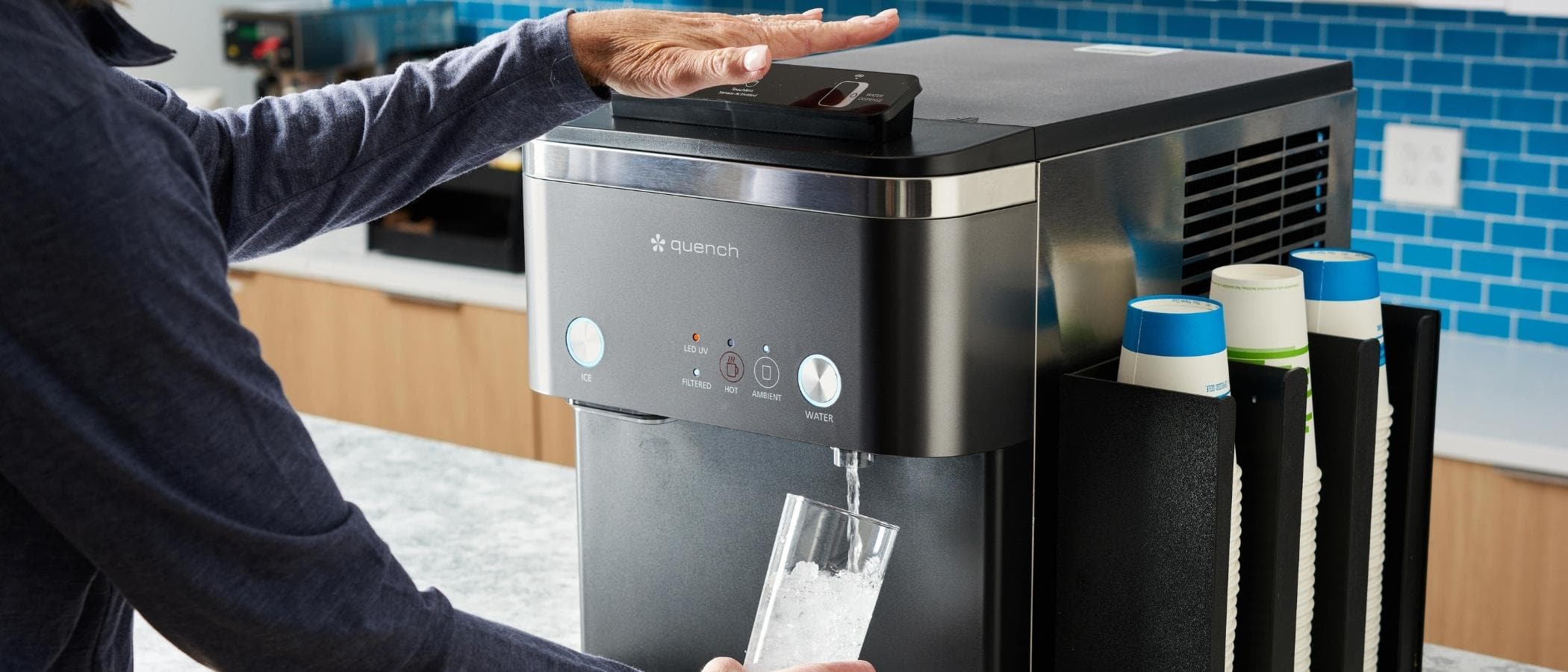 dispensing touchless water cooler