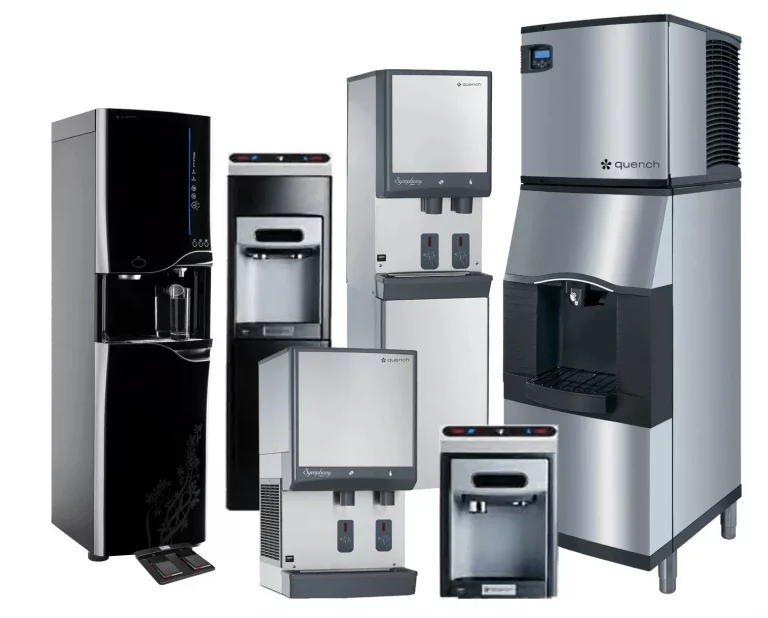 Quench family of touchless ice machines