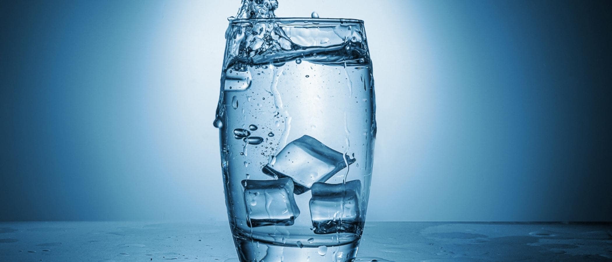 glass of ice water