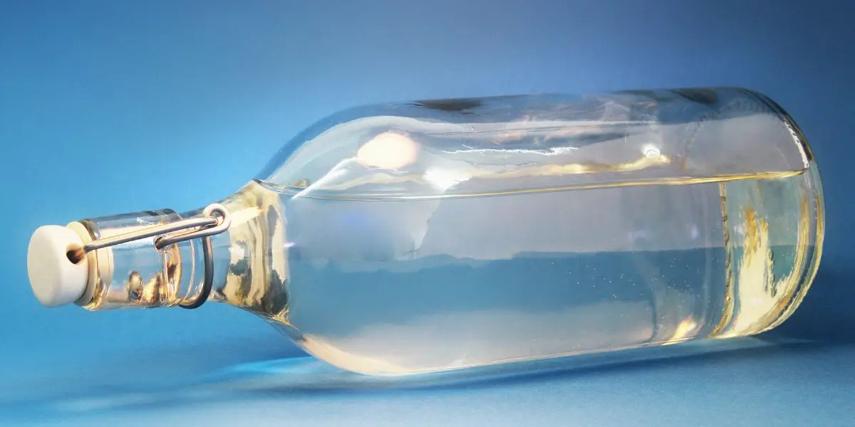 Glass water bottle