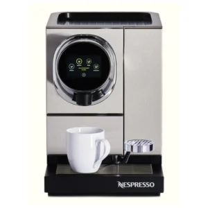 Quench 182 Nespresso Coffee Brewer Front shot with mug